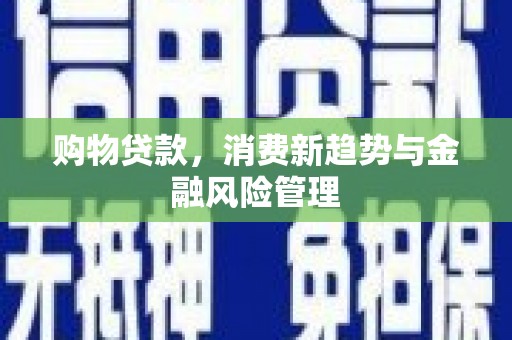 宿松购物贷款，消费新趋势与金融风险管理