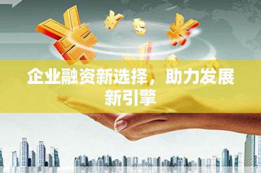 宿松企业融资新选择，助力发展新引擎