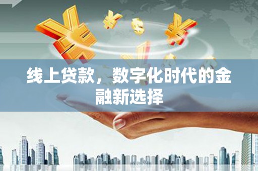 宿松线上贷款，数字化时代的金融新选择