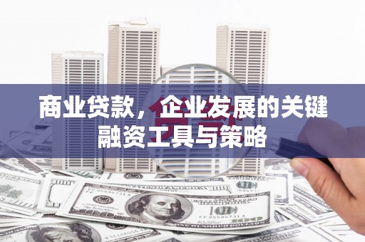 宿松商业贷款，企业发展的关键融资工具与策略