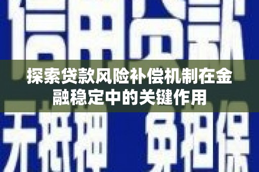 宿松探索贷款风险补偿机制在金融稳定中的关键作用