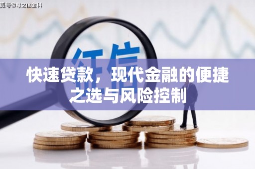 宿松快速贷款，现代金融的便捷之选与风险控制