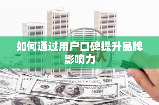 宿松如何通过用户口碑提升品牌影响力