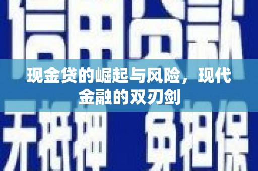宿松现金贷的崛起与风险，现代金融的双刃剑
