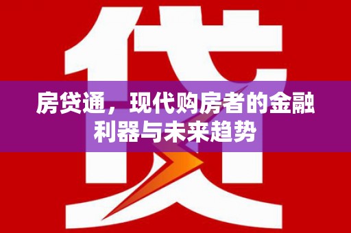 宿松房贷通，现代购房者的金融利器与未来趋势