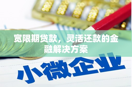 宿松宽限期贷款，灵活还款的金融解决方案