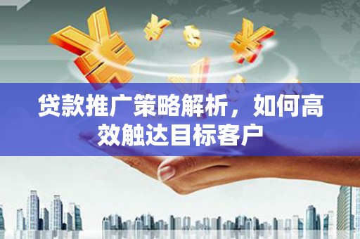 宿松贷款推广策略解析，如何高效触达目标客户
