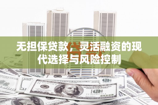 宿松无担保贷款，灵活融资的现代选择与风险控制