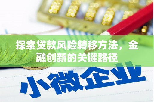 宿松探索贷款风险转移方法，金融创新的关键路径
