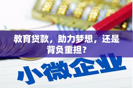 宿松教育贷款，助力梦想，还是背负重担？