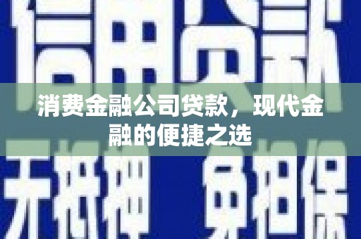 宿松消费金融公司贷款，现代金融的便捷之选