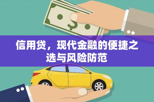 宿松信用贷，现代金融的便捷之选与风险防范