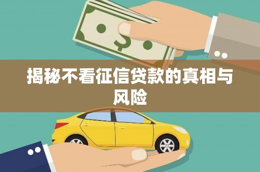 宿松揭秘不看征信贷款的真相与风险