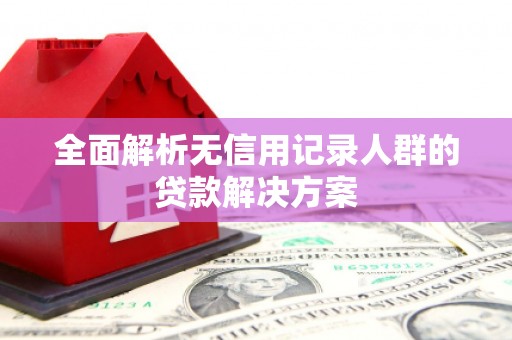 宿松全面解析无信用记录人群的贷款解决方案